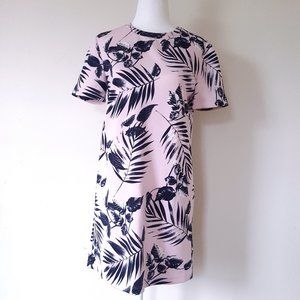 Forever 21 | Tropical Pink Scuba Shift Dress  – S